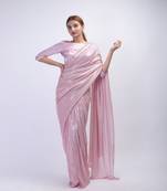 Shimmery pink saree