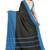 Black Handloom Begumpuri Cotton Traditional Saree with attach running blouse