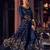 Navy blue color soft net semi stitched embroidered salwar suit