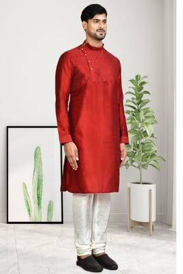 Mens embroidered kurta pyjama 4