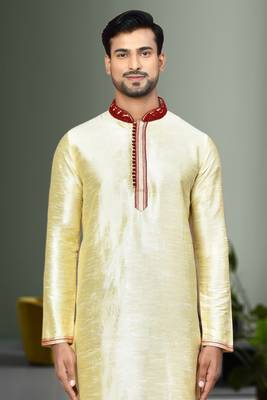 Mens embroidered kurta pyjama 3