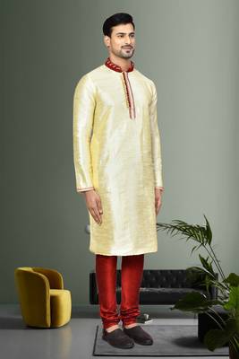 Mens embroidered kurta pyjama 4