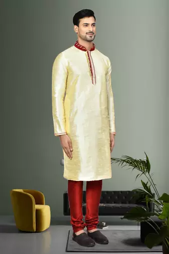 Mens embroidered kurta pyjama