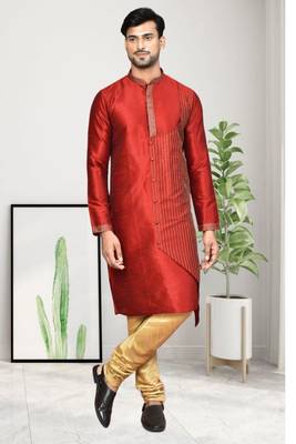 Mens embroidered kurta pyjama 1