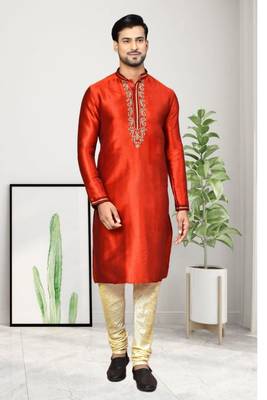 Mens embroidered kurta pyjama 1