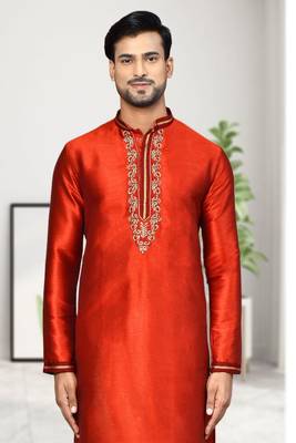 Mens embroidered kurta pyjama 3