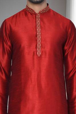 Mens embroidered kurta pyjama 3