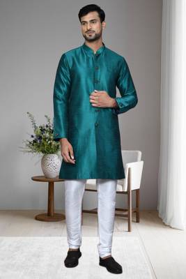 Mens plain kurta pyjama 1