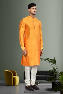 Mens plain kurta pyjama 4
