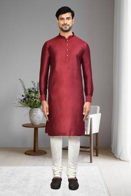 Mens plain kurta pyjama 1
