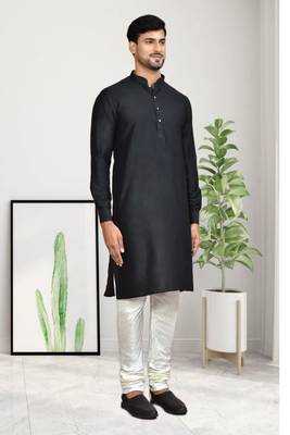 Mens plain kurta pyjama 4