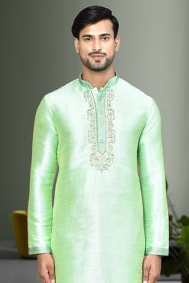Mens embroidered kurta pyjama 3