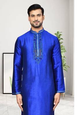 Mens embroidered kurta pyjama 3