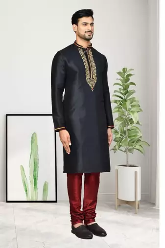 Mens embroidered kurta pyjama