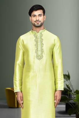 Mens embroidered kurta pyjama 3