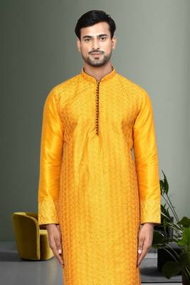 Mens embroidered kurta pyjama 3