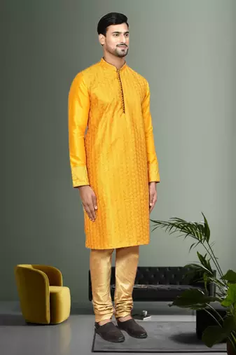 Mens embroidered kurta pyjama