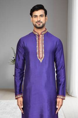 Mens embroidered kurta pyjama 3