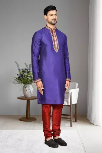Mens embroidered kurta pyjama