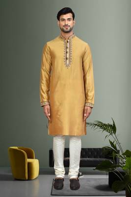 Mens embroidered kurta pyjama 1