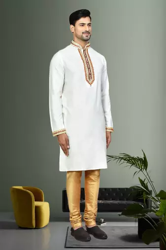 Mens embroidered kurta pyjama