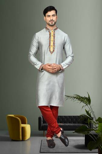 Mens embroidered kurta pyjama