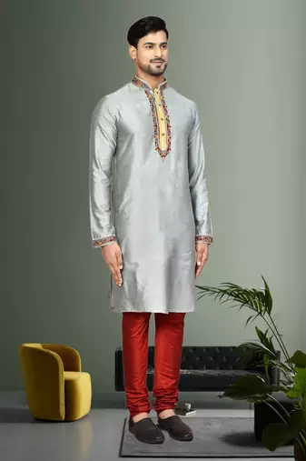 Mens embroidered kurta pyjama
