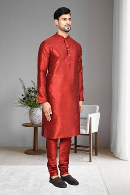 Mens plain kurta pyjama 4