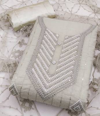 Heavy modal embroidery work salwar suit set with net aari dupatta 2