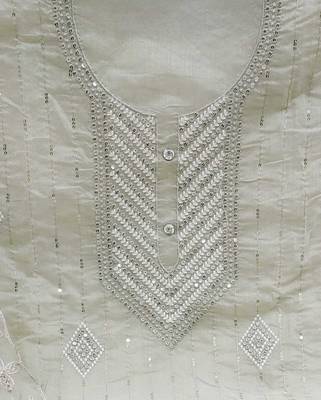 Heavy modal embroidery work salwar suit set with net aari dupatta 3