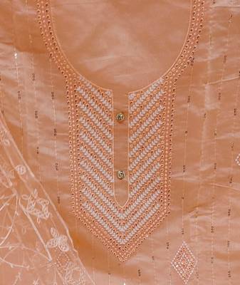 Heavy modal embroidery work salwar suit set with net aari dupatta 3