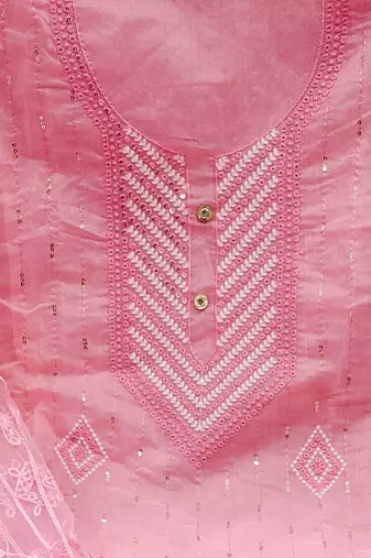 Heavy modal embroidery work salwar suit set with net aari dupatta