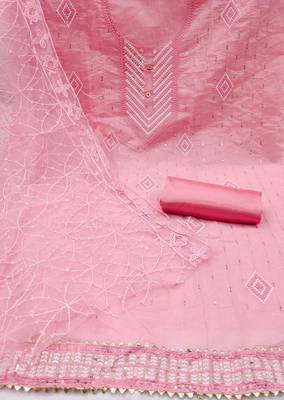 Heavy modal embroidery work salwar suit set with net aari dupatta 4