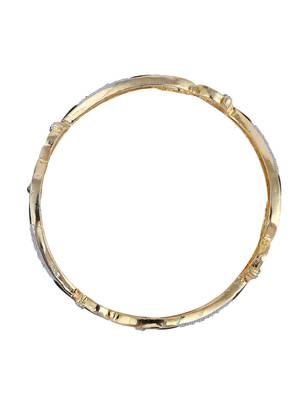 Set of 2 Black Gold-Plated Stone-Studded Enaemelled Handcrafted Bangles 4