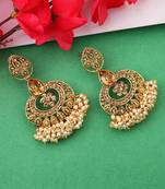 Traditional LCT Stone Studded Chandbali with Center Flower Design