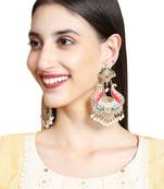 Multi Colour Gold Plated Designer Meenakari Pearl Cluster