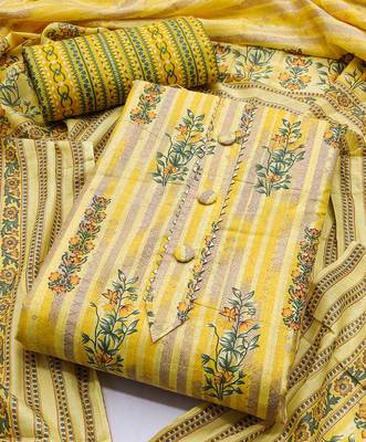 Exclusive women's chanderi dress material 2