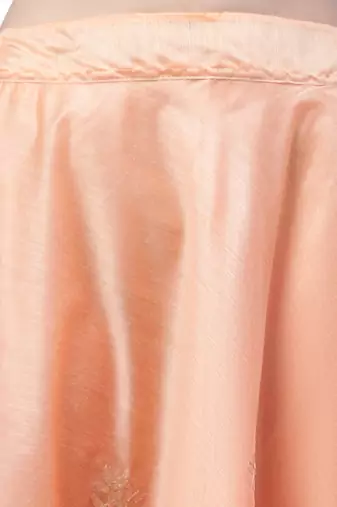 Peach chanderi silk hand gota patti work ethnic lehenga skirt