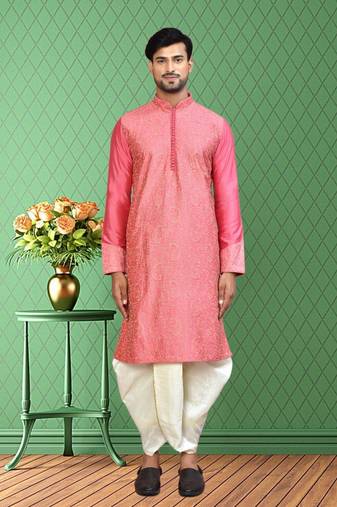 Mens silk dhoti kurta