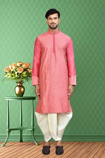 Mens silk dhoti kurta