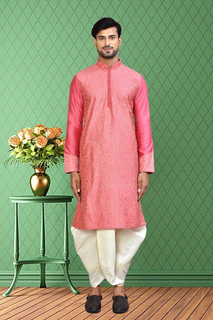 Mens silk dhoti kurta