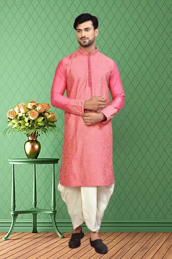 Mens silk dhoti kurta