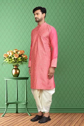 Mens silk dhoti kurta
