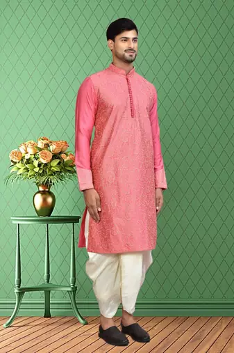 Mens silk dhoti kurta