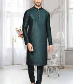 Mens silk plain kurta pajama
