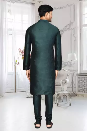 Mens silk plain kurta pajama