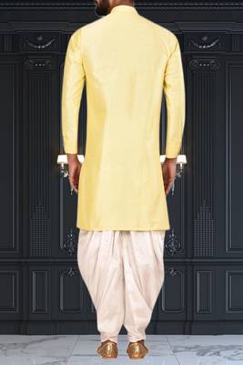 Mens silk plain dhoti kurta 4