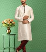 Mens silk plain kurta pajama