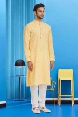 Mens cotton printed kurta pajama 2