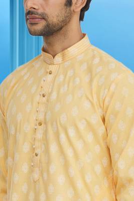 Mens cotton printed kurta pajama 4